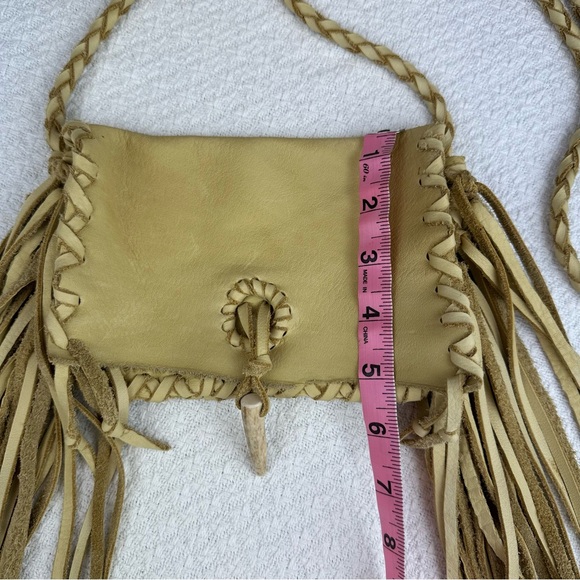 Hand Made! Deer Hide Leather Crossbody Bag - Picture 4 of 10